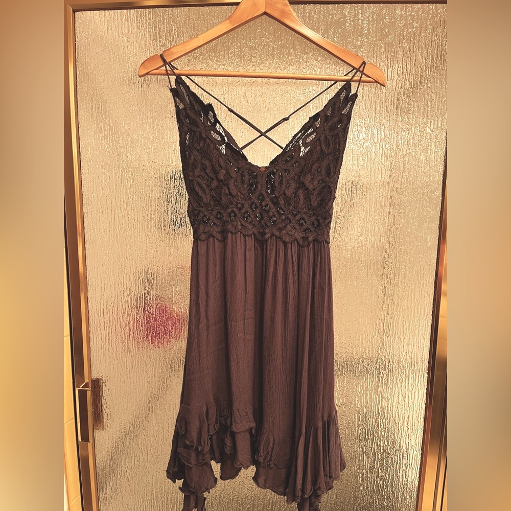 Free People Grey Mini Dress!